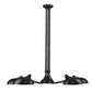 Z-Lite Bellamy 52" 5-Light Matte Black Pendant Light With Matte Black and Gold Shade
