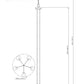 Z-Lite Bellamy 52" 5-Light Matte Black Pendant Light With Matte Black and Gold Shade