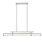 Z-Lite Benoit 44" 1-Light LED-Integrated Brushed Nickel Steel Frame Clear Glass Shade Linear Chandelier