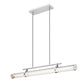 Z-Lite Benoit 44" 1-Light LED-Integrated Brushed Nickel Steel Frame Clear Glass Shade Linear Chandelier