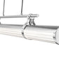 Z-Lite Benoit 44" 1-Light LED-Integrated Brushed Nickel Steel Frame Clear Glass Shade Linear Chandelier
