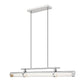 Z-Lite Benoit 44" 1-Light LED-Integrated Brushed Nickel Steel Frame Clear Glass Shade Linear Chandelier