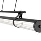 Z-Lite Benoit 44" 1-Light LED-Integrated Matte Black Steel Frame Clear Glass Shade Linear Chandelier