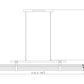 Z-Lite Benoit 44" 1-Light LED-Integrated Matte Black Steel Frame Clear Glass Shade Linear Chandelier