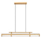 Z-Lite Benoit 44" 1-Light LED-Integrated Modern Gold Steel Frame Clear Glass Shade Linear Chandelier
