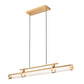 Z-Lite Benoit 44" 1-Light LED-Integrated Modern Gold Steel Frame Clear Glass Shade Linear Chandelier