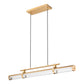 Z-Lite Benoit 44" 1-Light LED-Integrated Modern Gold Steel Frame Clear Glass Shade Linear Chandelier
