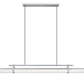 Z-Lite Benoit 56" 1-Light LED-Integrated Brushed Nickel Steel Frame Clear Glass Shade Linear Chandelier
