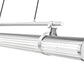 Z-Lite Benoit 56" 1-Light LED-Integrated Brushed Nickel Steel Frame Clear Glass Shade Linear Chandelier