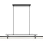 Z-Lite Benoit 56" 1-Light LED-Integrated Matte Black Steel Frame Clear Glass Shade Linear Chandelier