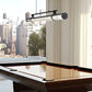 Z-Lite Benoit 56" 1-Light LED-Integrated Matte Black Steel Frame Clear Glass Shade Linear Chandelier