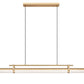 Z-Lite Benoit 56" 1-Light LED-Integrated Modern Gold Steel Frame Clear Glass Shade Linear Chandelier