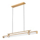 Z-Lite Benoit 56" 1-Light LED-Integrated Modern Gold Steel Frame Clear Glass Shade Linear Chandelier