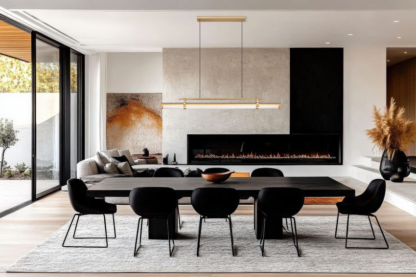 Z-Lite Benoit 56" 1-Light LED-Integrated Modern Gold Steel Frame Clear Glass Shade Linear Chandelier