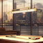 Z-Lite Benoit 56" 1-Light LED-Integrated Modern Gold Steel Frame Clear Glass Shade Linear Chandelier