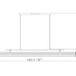 Z-Lite Benoit 56" 1-Light LED-Integrated Modern Gold Steel Frame Clear Glass Shade Linear Chandelier