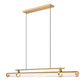 Z-Lite Benoit 56" 1-Light LED-Integrated Modern Gold Steel Frame Clear Glass Shade Linear Chandelier