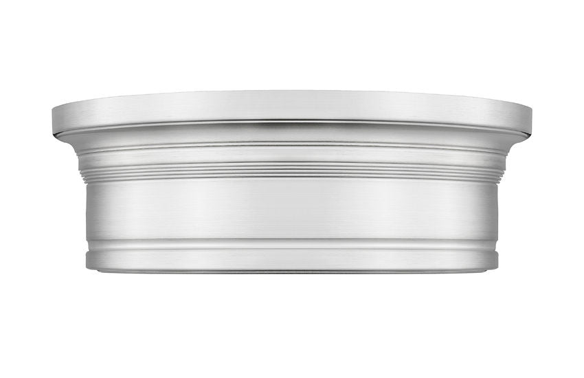 Z-Lite Bentley 12" 1-Light LED-Integrated Brushed Nickel Steel Frame White Acrylic Shade Flush Mount Lighting