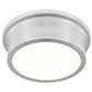 Z-Lite Bentley 12" 1-Light LED-Integrated Brushed Nickel Steel Frame White Acrylic Shade Flush Mount Lighting