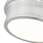 Z-Lite Bentley 12" 1-Light LED-Integrated Brushed Nickel Steel Frame White Acrylic Shade Flush Mount Lighting