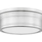 Z-Lite Bentley 12" 1-Light LED-Integrated Brushed Nickel Steel Frame White Acrylic Shade Flush Mount Lighting