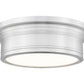 Z-Lite Bentley 12" 1-Light LED-Integrated Brushed Nickel Steel Frame White Acrylic Shade Flush Mount Lighting