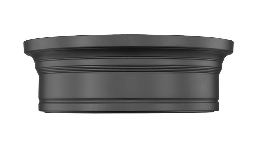 Z-Lite Bentley 12" 1-Light LED-Integrated Matte Black Steel Frame White Acrylic Shade Flush Mount Lighting