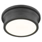 Z-Lite Bentley 12" 1-Light LED-Integrated Matte Black Steel Frame White Acrylic Shade Flush Mount Lighting