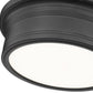 Z-Lite Bentley 12" 1-Light LED-Integrated Matte Black Steel Frame White Acrylic Shade Flush Mount Lighting