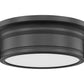 Z-Lite Bentley 12" 1-Light LED-Integrated Matte Black Steel Frame White Acrylic Shade Flush Mount Lighting