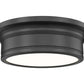 Z-Lite Bentley 12" 1-Light LED-Integrated Matte Black Steel Frame White Acrylic Shade Flush Mount Lighting