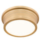 Z-Lite Bentley 12" 1-Light LED-Integrated Modern Gold Steel Frame White Acrylic Shade Flush Mount Lighting