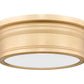 Z-Lite Bentley 12" 1-Light LED-Integrated Modern Gold Steel Frame White Acrylic Shade Flush Mount Lighting