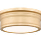 Z-Lite Bentley 12" 1-Light LED-Integrated Modern Gold Steel Frame White Acrylic Shade Flush Mount Lighting