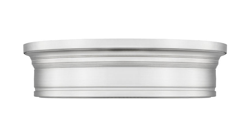 Z-Lite Bentley 16" 1-Light LED-Integrated Brushed Nickel Steel Frame White Acrylic Shade Flush Mount Lighting