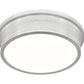 Z-Lite Bentley 16" 1-Light LED-Integrated Brushed Nickel Steel Frame White Acrylic Shade Flush Mount Lighting