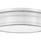 Z-Lite Bentley 16" 1-Light LED-Integrated Brushed Nickel Steel Frame White Acrylic Shade Flush Mount Lighting