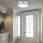 Z-Lite Bentley 16" 1-Light LED-Integrated Brushed Nickel Steel Frame White Acrylic Shade Flush Mount Lighting