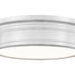 Z-Lite Bentley 16" 1-Light LED-Integrated Brushed Nickel Steel Frame White Acrylic Shade Flush Mount Lighting