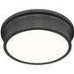 Z-Lite Bentley 16" 1-Light LED-Integrated Matte Black Steel Frame White Acrylic Shade Flush Mount Lighting