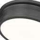 Z-Lite Bentley 16" 1-Light LED-Integrated Matte Black Steel Frame White Acrylic Shade Flush Mount Lighting