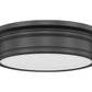 Z-Lite Bentley 16" 1-Light LED-Integrated Matte Black Steel Frame White Acrylic Shade Flush Mount Lighting