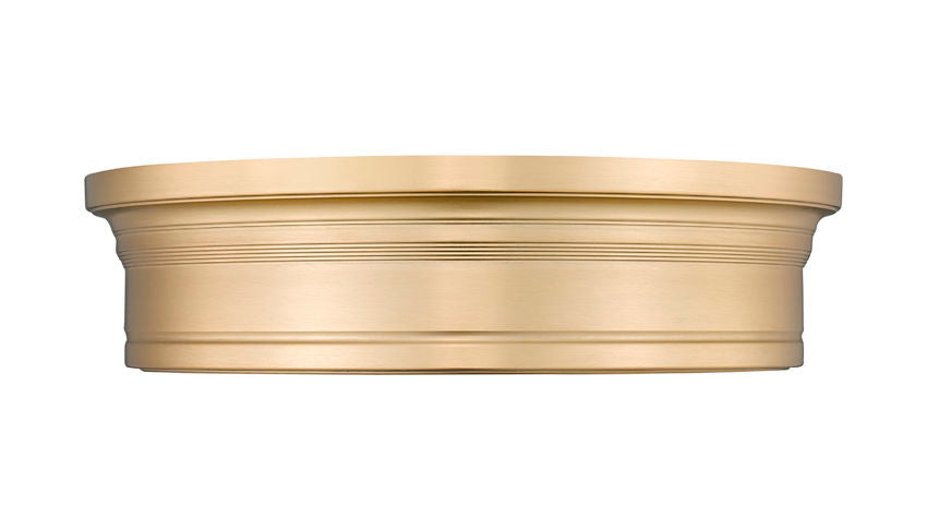 Z-Lite Bentley 16" 1-Light LED-Integrated Modern Gold Steel Frame White Acrylic Shade Flush Mount Lighting