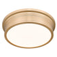 Z-Lite Bentley 16" 1-Light LED-Integrated Modern Gold Steel Frame White Acrylic Shade Flush Mount Lighting