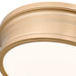 Z-Lite Bentley 16" 1-Light LED-Integrated Modern Gold Steel Frame White Acrylic Shade Flush Mount Lighting