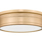 Z-Lite Bentley 16" 1-Light LED-Integrated Modern Gold Steel Frame White Acrylic Shade Flush Mount Lighting