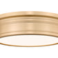 Z-Lite Bentley 16" 1-Light LED-Integrated Modern Gold Steel Frame White Acrylic Shade Flush Mount Lighting