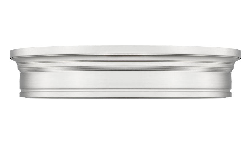 Z-Lite Bentley 20" 1-Light LED-Integrated Brushed Nickel Steel Frame White Acrylic Shade Flush Mount Lighting