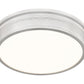 Z-Lite Bentley 20" 1-Light LED-Integrated Brushed Nickel Steel Frame White Acrylic Shade Flush Mount Lighting