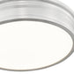 Z-Lite Bentley 20" 1-Light LED-Integrated Brushed Nickel Steel Frame White Acrylic Shade Flush Mount Lighting